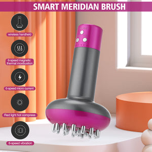 Electric Meridian Massager – EMS Microcurrent Vibration & Heat Therapy Guasha Brush - PrimaFit