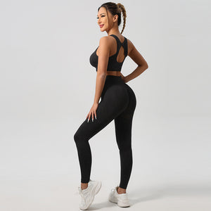 Women's 2-Piece High Waist Yoga Pants Set | Stylish Activewear - PrimaFit