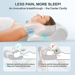 Ergonomic Memory Foam Cervical Pillow for Neck Support (3 Colors) - PrimaFit