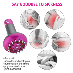 Electric Meridian Massager – EMS Microcurrent Vibration & Heat Therapy Guasha Brush - PrimaFit