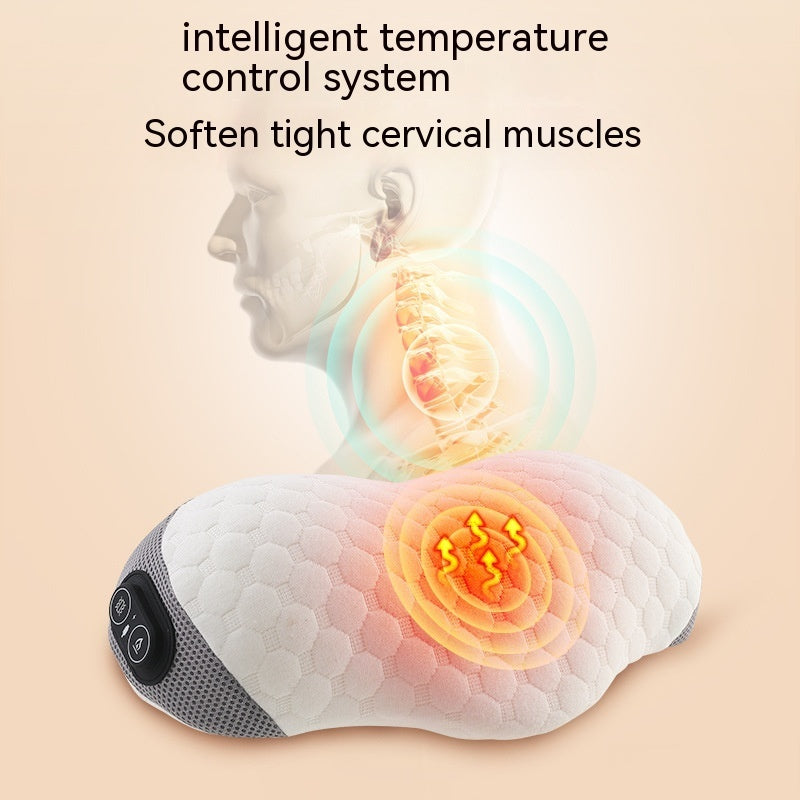 Cervical Vibration Massage Pillow - Adjustable Temperature Control - PrimaFit