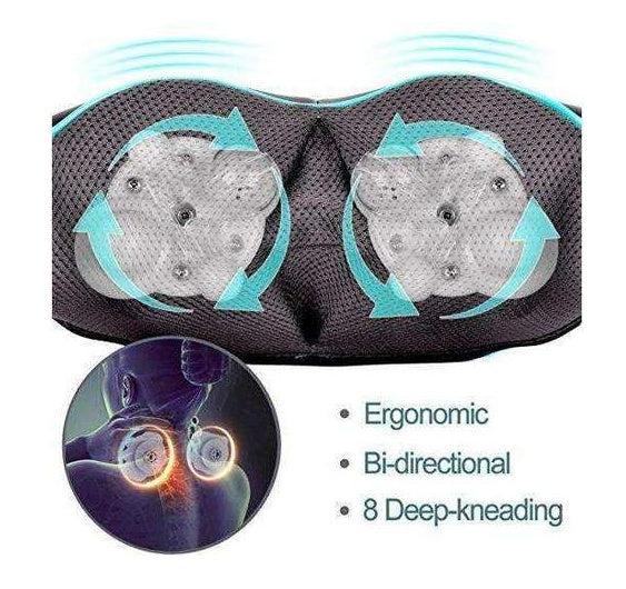 Deep Kneading Shiatsu Massager With Heat – Neck & Shoulder Tension Relief - PrimaFit