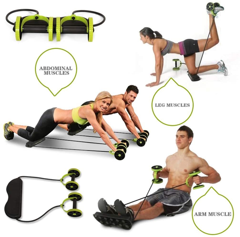 Ab Wheel Double Roller – Multifunctional Core & Abs Exercise Equipment - PrimaFit