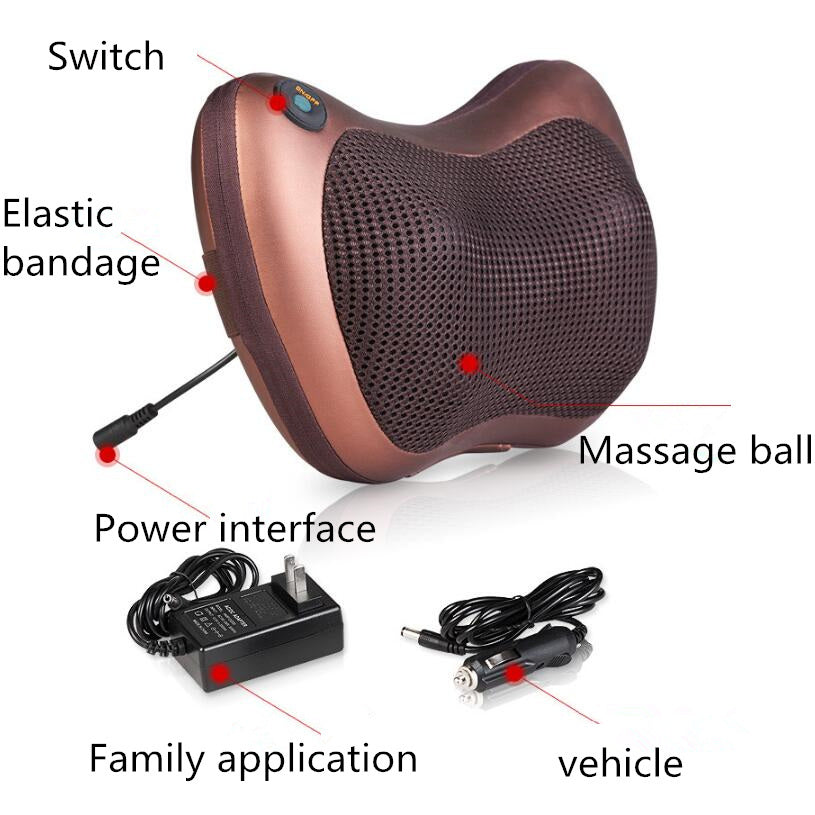 Portable Massage Pillow – Infrared Heat & Shiatsu for Relaxation - PrimaFit