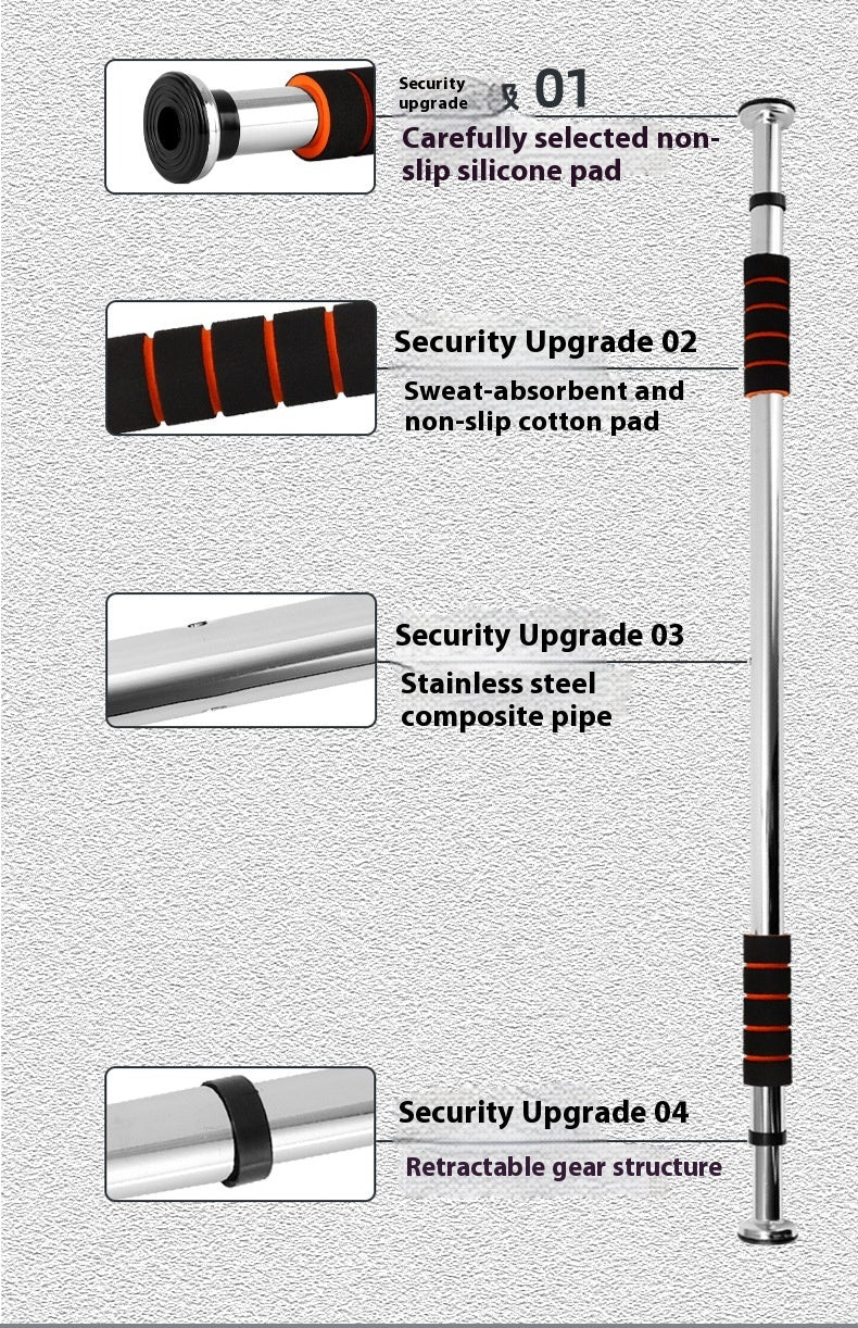 Indoor Punch-Free Doorway Pull-Up Bar | Safe, Strong, and Easy to Install - PrimaFit