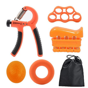 5-Piece Hand Grip Strengthener Set – Finger Exercise & Stress Relief Kit - PrimaFit