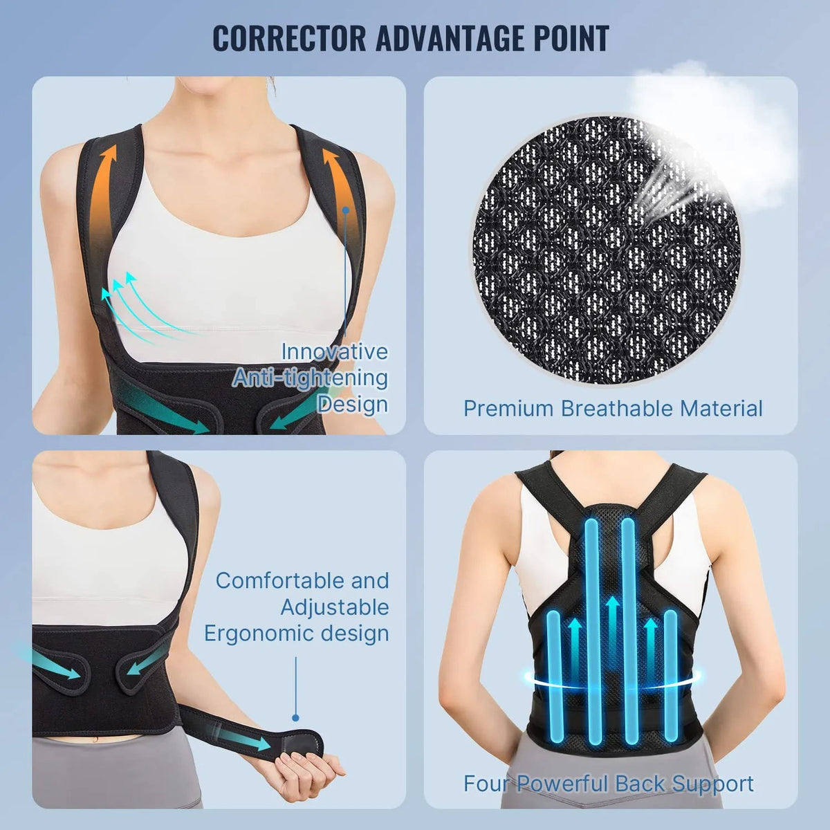 Back Support Brace Posture Corrector for All - PrimaFit