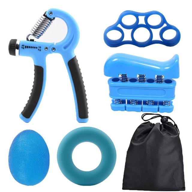 5-Piece Hand Grip Strengthener Set – Finger Exercise & Stress Relief Kit - PrimaFit